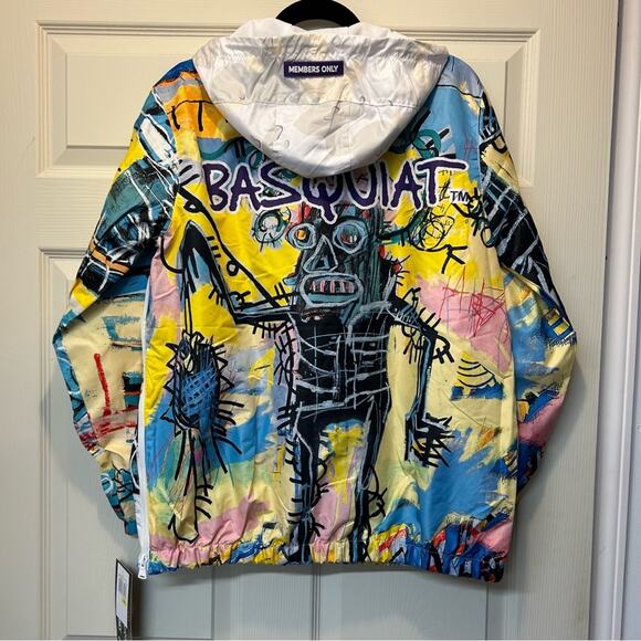 Members Only Jean-Michel Basquiat Light Weight Pullover Jacket Size Medium NWT - Picture 4 of 10
